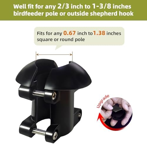 2 Pack Squirrel Baffle for Bird Feeder Pole, Outside Pole Mount Bird House Guard for Outdoor Shepherd’s Hook (2 Pack-16 inch)