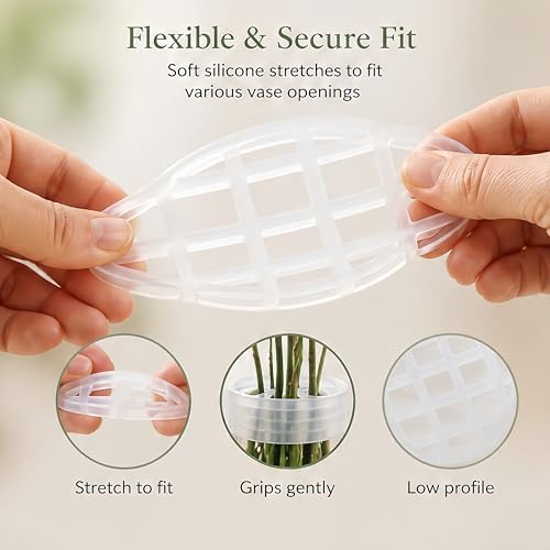 Silicone Flower Arranging Grid, Flower Stem Support Grid, 2 Pack, 3.2 Inch