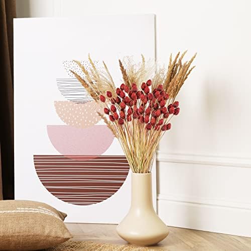 Rtteri 60 Pcs Red Dried Flowers with Stems for Vase Bouquet Bulk