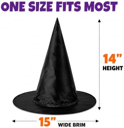 13PC Hanging Witch Hats, Indoor Outdoor Porch Halloween Decor