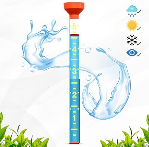 Headwind EZRead 26” Giant Professional Outdoor rain Gauge, USA Made Heavy Duty All Weather Freeze Proof mountable with Float, Orange (820-0017)