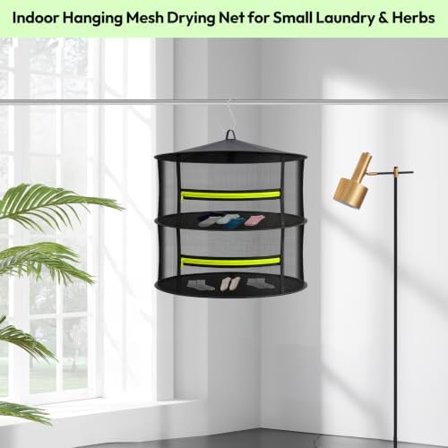 Herb Drying Rack, 2-Layer Hanging Mesh Compact Net