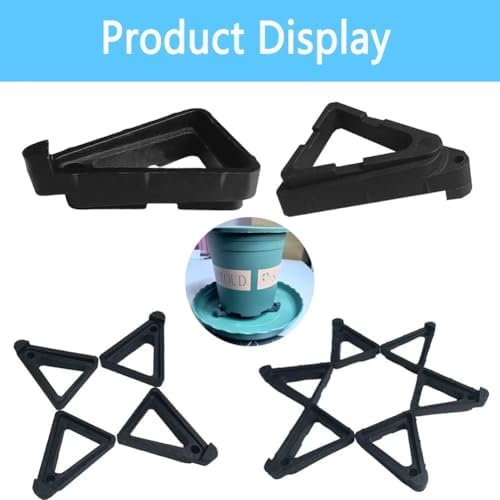 Pot Feet for Outdoor Planters,Invisible Breathable Pot Stands Toes Lifters for Heavy ndoor Outdoor Planters & Gardening Plant Container (Black-24 Pcs)