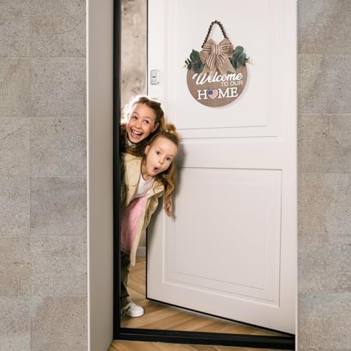 Welcome Sign for Front Door 12 in Wreath Decorations for All Seasons