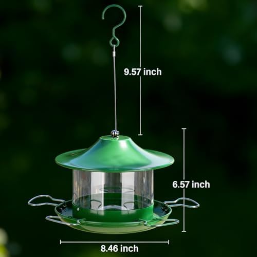 Metal Hanging Bird Feeder, 4.5lb Heavy-Duty