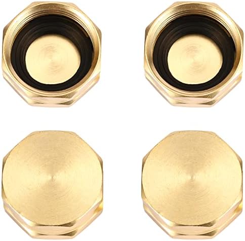 4 Pack Garden Hose End Caps with Washers