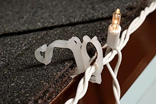Projectpak All-Purpose Holiday Light Clips for Gutters and Shingles - Mount C5, C6, C7, C9, Mini, Icicle, Rope, LED Lights and More! | 100 Pack