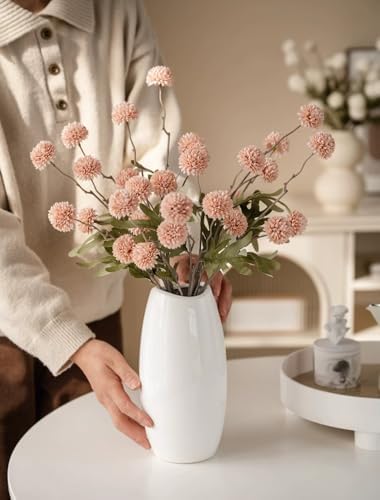 Laelfe 5pcs Dandelion Artificial Flowers Bridal Bouquet Wedding Home Party Decor