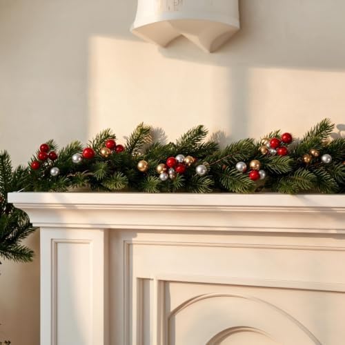 JULBEAR 300 Pcs Gold Artificial Holly Berries on Wire Stems for Crafts