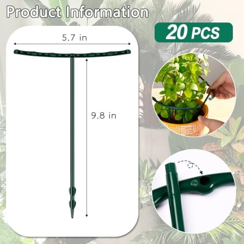 Mwellewm Plant Stakes Small Plant Supports for Indoor Plants Holder Sticks