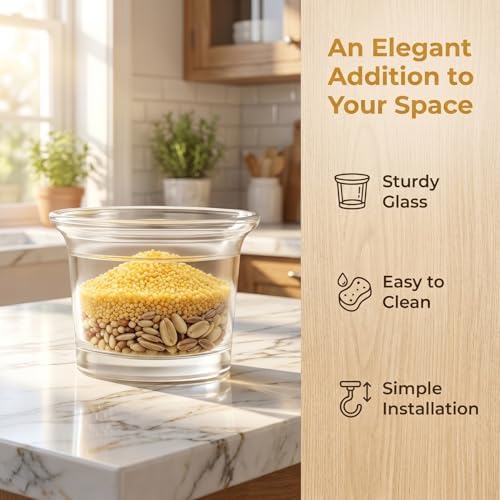 Glass Bird Feeder Cups Replacement: Transparent Hanging Bird Food Holder for Oriole, Hummingbird & Finch - 2. 48" Diameter Feeder Part for Window, Patio & Garden Decor (3)