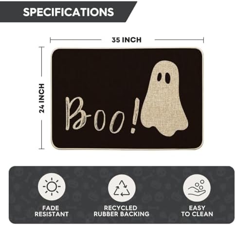 Artoid Mode Ghost Boo Halloween Doormat 24x35 Inch