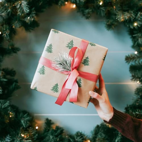 Artificial Green Pine Needles Branches, 50 PCS Small Pine Twigs Stems Picks, Fake Greenery Pine Picks for Christmas Garland, Wreath, Home Holiday Decoration (50, Green White)