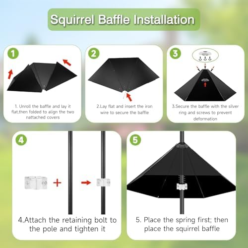 YINGYM Widened 19" Metal Squirrel Baffle for Bird Feeder Poles, 2 Pack