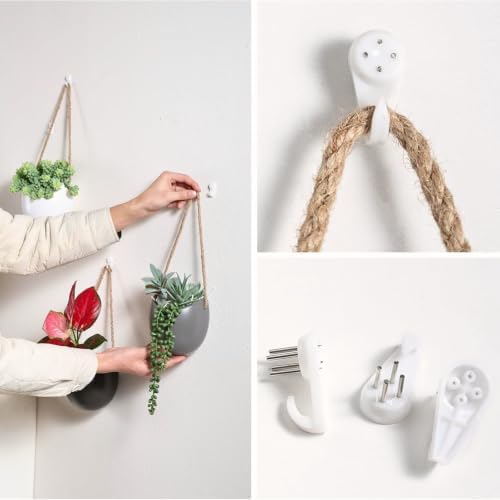 4 to 5 inch Ceramic Planters Wall Hanging Vases Decor - Set of 3