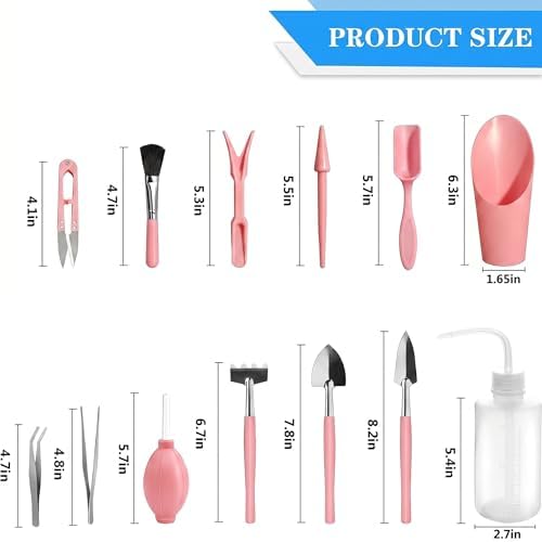 13 Pcs Succulent Care Tools, Mini Garden Transplanting Tool Set