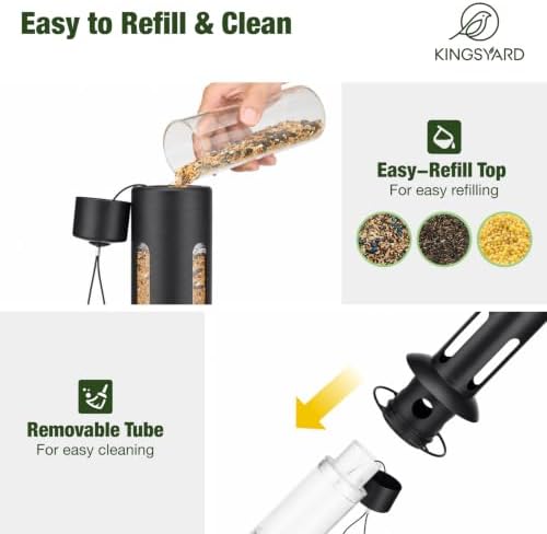 Kingsyard Squirrel Proof Hanging Bird Feeder for Outdoors