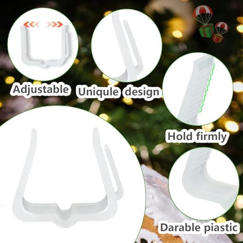 200 Pcs Christmas Light Clips Outdoor 1"-1 5/8" for Roof Gutters