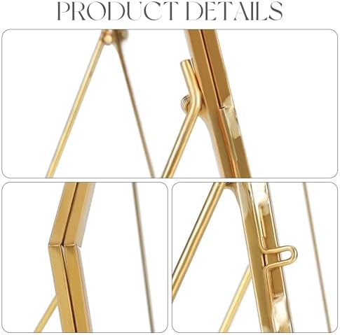 REDHUGO Double Glass Frame for Pressed Flowers, Square, Gold, 4x4 Inches