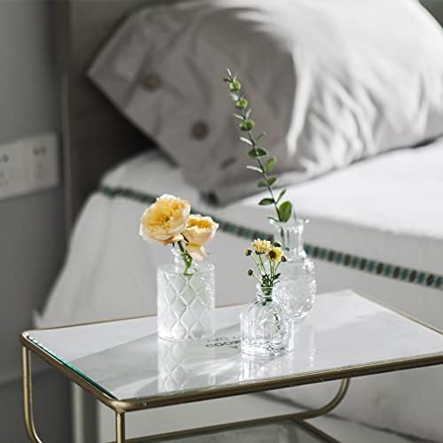 CUCUMI 12pcs Bud Vases for Centerpieces, Clear Glass Vase Decorations