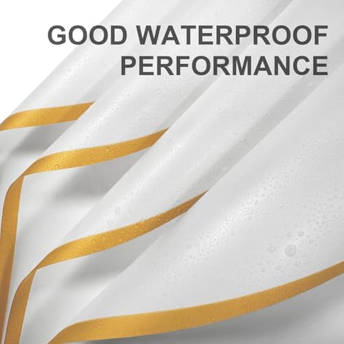 Duyasurs 20 Sheets Floral Wrapping Paper, Waterproof Bouquet Wrapping, 22.8x22.8IN, Florist Supplies Packaging Paper, DIY Gift Box, Wedding & Birthday Gifts, Gold Edge(White)