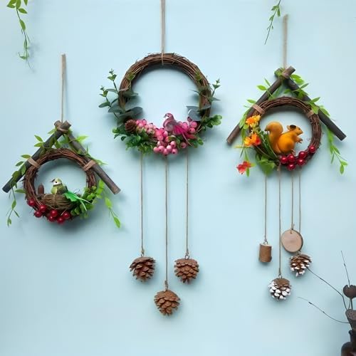 12Pcs 2.36Inch Natural Grapevine Wreaths, Vine Branch Wreath Rattan Circle for DIY Christmas Holiday Craft Wedding Home Decoration Wall Hanging Supplies