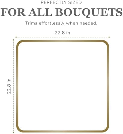 the florist Supply 20 Sheets Premium Flower Wrapping Paper | Waterproof Flower Wrapping Paper for Bouquets | Double Sided Floral Bouquet Sheets | DIY Gifts Rocio White/Gold