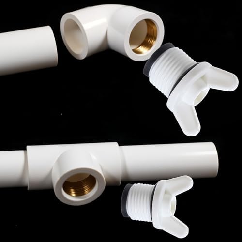 5 Pcs 1/2” NPT Pipe Fitting End Caps Connector Plug with Butterfly Handle PPR Pipe Plug Male Thread Pipes Caps and Plugs Fittings 20mm Water Hose Plugs Water Tubing Connector Waters Stop Fittings