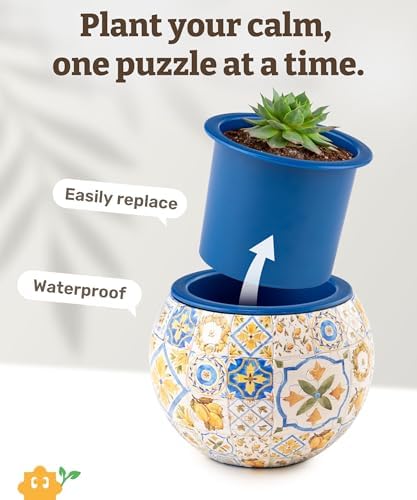 PieceRelax Unique 3D Puzzle Planter - 80 Plastic Pieces [K1104]