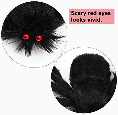 Halloween Giant Spider Decorations Outdoor: 6.6 Ft Scary Fake Spider Decor