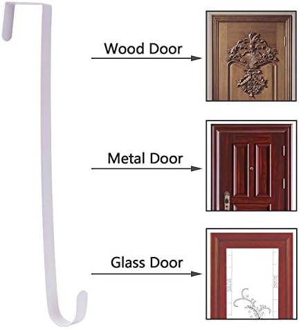 Sattiyrch 15" Wreath Hanger for Front Door, Over the Door Wreath Hook