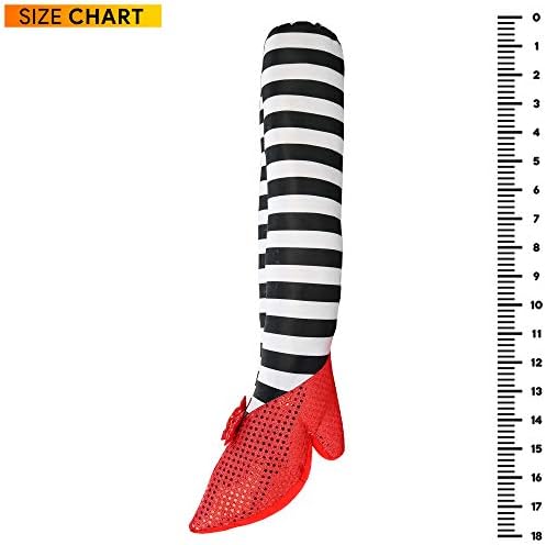 Wicked Witch Legs Halloween Prop - Feet With Ruby Slippers Outdoor Indoor