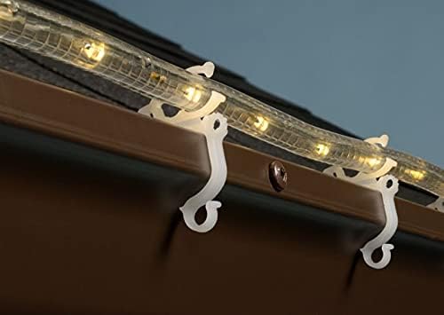 Projectpak All-Purpose Holiday Light Clips for Gutters and Shingles - Mount C5, C6, C7, C9, Mini, Icicle, Rope, LED Lights and More! | 200 Pack
