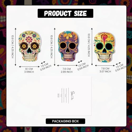 Smile Dia de los Muertos Wooden Block Decor
