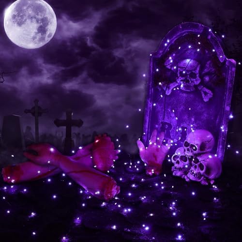 Joomer Purple Halloween Solar String Lights - 2 Pack Total 80FT 240LED