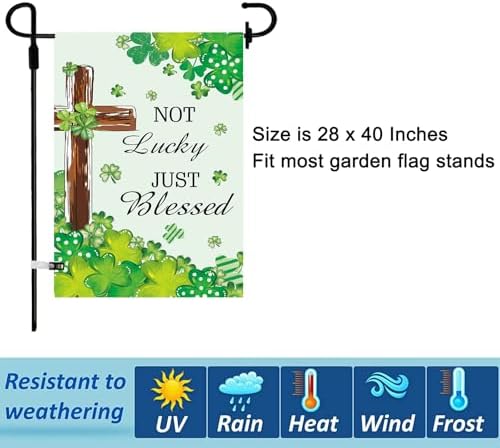 Christian Seasonal Garden Flags Set of 12, Double Sided 28 x 40 Inch Flags
