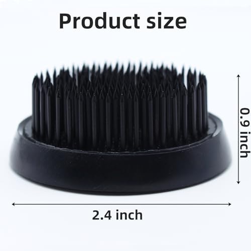 Floral Frogs for Flower Arrangements, 2.4" Round Metal Flower Frog Vase Arranger Black Pin Holder for Ikebana, DIY Flower Craft Arrangements (60mm Black)