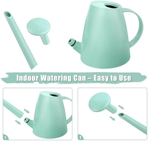 1.8L Watering Can, Small Watering Can for Indoor Plants with Long Spout