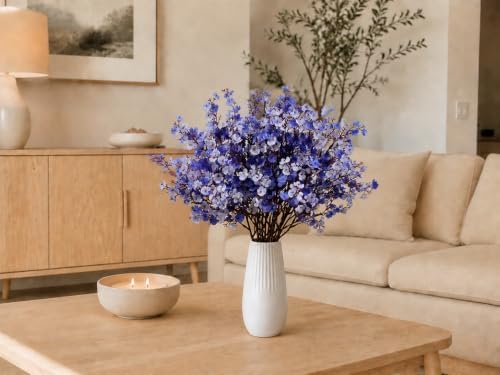 Mandy's 6 Bundles Artificial Shades of Blue Baby’s Breath Flowers
