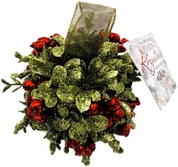 Ganz 5 Inch Mistletoe Kissing Ball Ornament,Red,5" Dia.