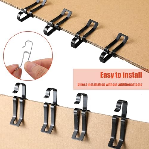 Zonon 100 Pcs Christmas Lights Metal Clips, Gutter Clips for Lights