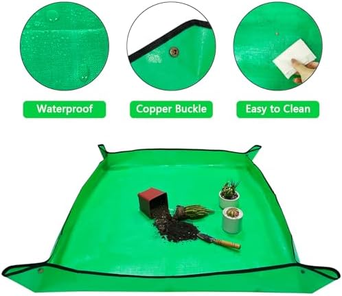 39.4" x 39.4" Extra Large Repotting Mat for Potting Soil Mess Control