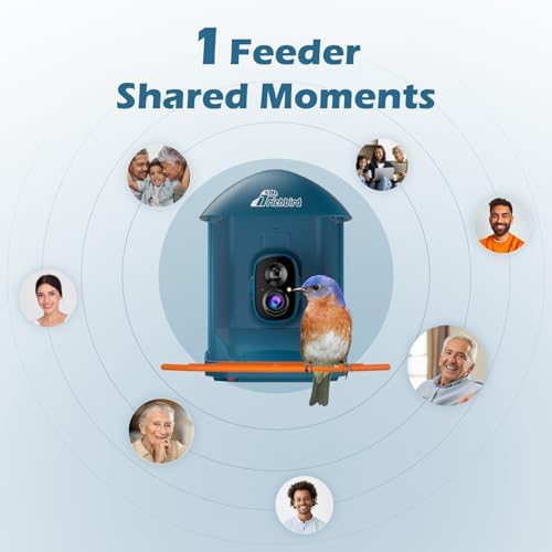 Smart Bird Feeder with Camera & Solar Panel, 2K HD Birdwatching Live