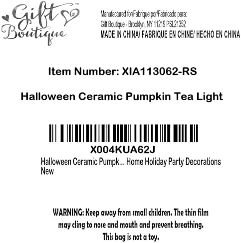 Halloween Ceramic Pumpkin Tea Light Holder Set of 3 Jack O Lanterns