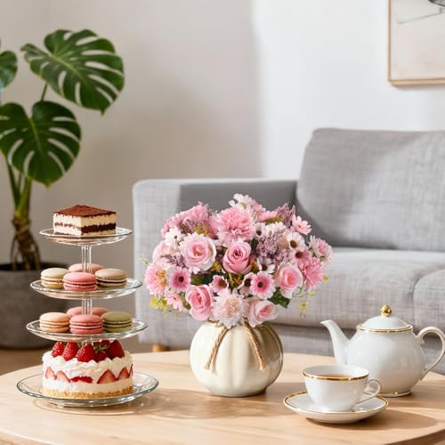 Homsunny Artificial Fake Fall Flowers for Outdoor Indoor Decoration