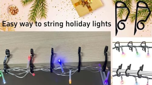 Christmas Light Clips 120 PCS, Gutter Hooks for Outdoor String Lights