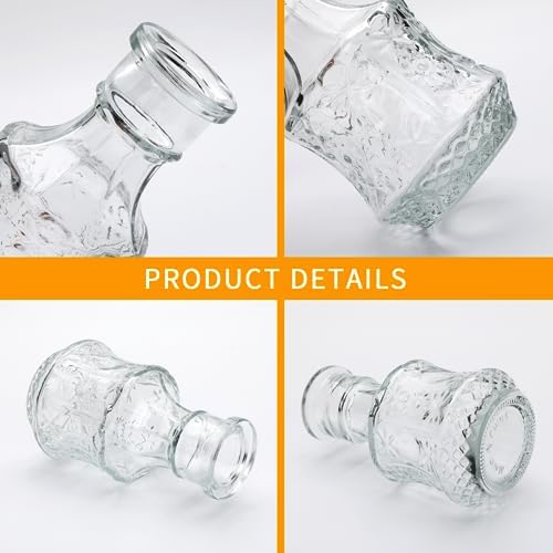 Small Glass Vases for Flowers, 32pcs Clear Mini Bud Vases in Bulk