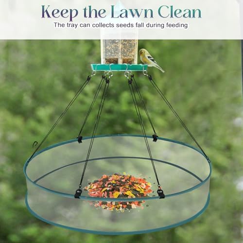 Bird Seed Catcher Tray for Hanging Bird Feeder Platform for Outdoor Feeders