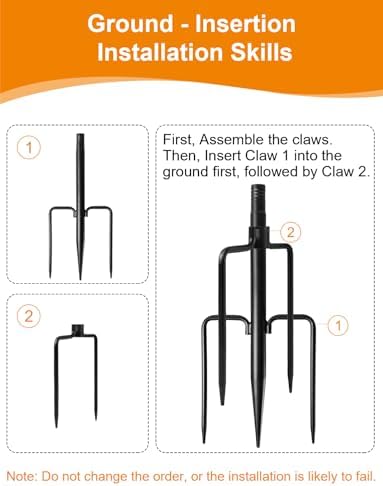 2 Pack String Light Poles for Outside, Adjustable Metal Patio Light Poles