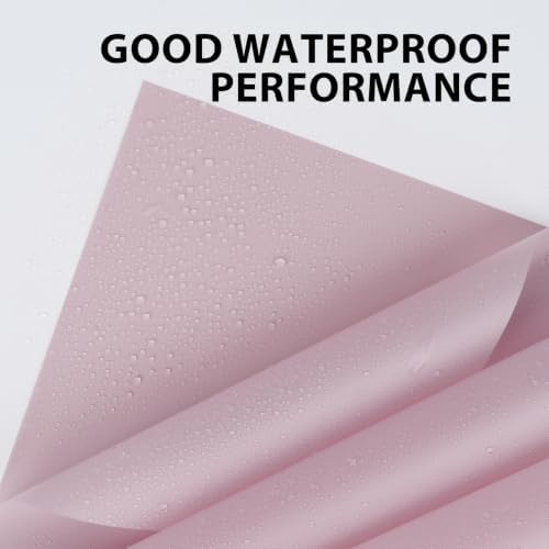 FUHITIM 20 Sheets Flower Wrapping Paper (Misty Light Pink)